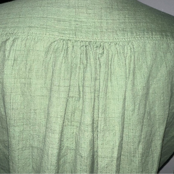 WOOLRICH Button Down Tunic Olive Green 100% Cotton shirt Medium - Picture 4 of 11